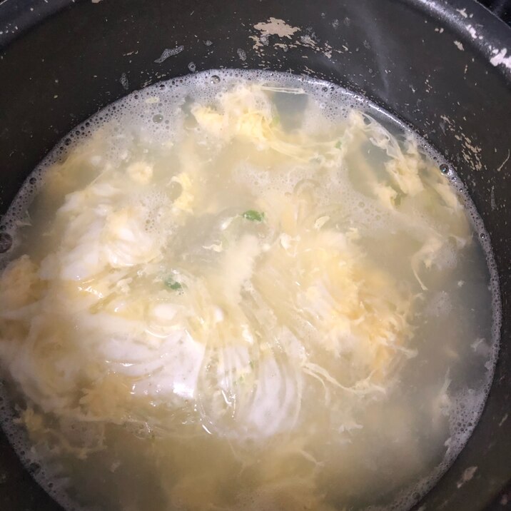 春雨と卵の中華風スープ